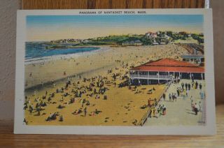 C 1940 Panorama Of Nantasket Beach Massachusetts Postcard
