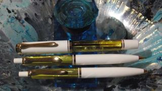 Pelikan Souveran Set,  Tortoise & White: Fountain Pen,  Ballpoint & Pencil