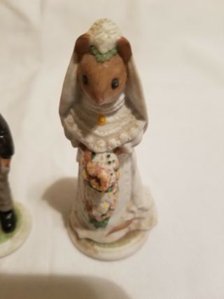 VINTAGE WOODMOUSE FAMILY PORCELAIN FIGURINES CELESTINE AND WILFRED 3