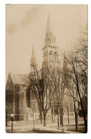 Église St.  JÉrÔme Quebec Canada 1925 - 49 Carte Photo Real Photo Postcard
