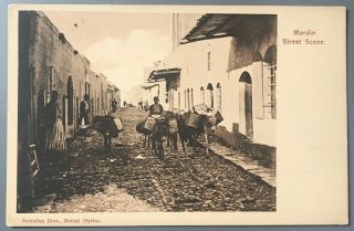Lebanon Vintage Postcard Armenian Ottoman Turkey Interest Sarrafian Mardin Scene