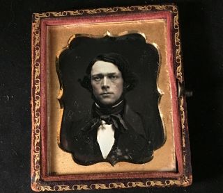 Daguerreotype Image Of A Long - Haired Young Gent,  Sharp Focus,  Good Contrast