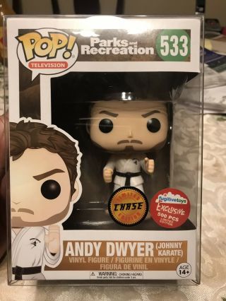 Funko Pop Television Parks & Recreation Andy Dwyer As Johnny Karate Chase Rare