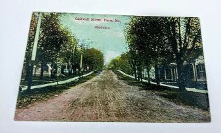 Paris,  Mo Caldwell Street Homes,  Dirt Road Dated 1911,  Pm Paris,  Mo Impressexpress