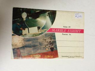 Vintage Postcard Folder,  Vermont Marble Company,  Exhibit,  Proctor Vermont