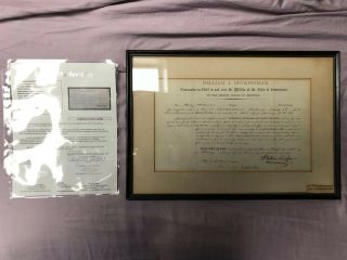 William Buckingham Signed Military Appointment Connecticut Militia 1860 Jsa Loa