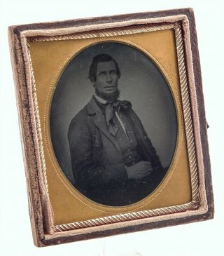 Civil War 1/6 Tintype Photo Charles T Richardson Virginia Confederate Surgeon