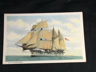 Uss Nantucket Vintage Color Postcard Unposted United States Navy