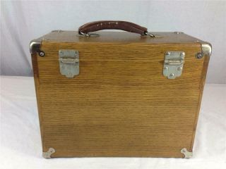 Vintage H.  Gerstner & Sons Oak Wooden Machinist Tool Box Chest W/ 5 Drawers 7