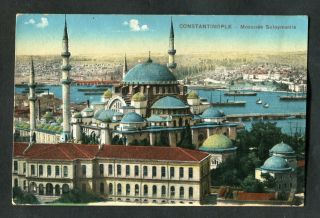 C1920s View: Ships On Bosphorus & Suleymanie Mosque,  Istanbul