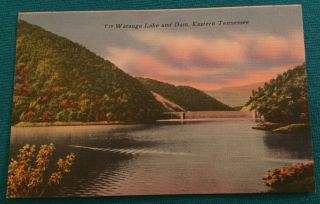 Vintage 1930 - 1945 Watauga Lake Tn Tennessee Postcard
