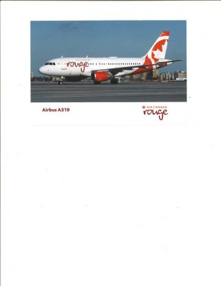 Air Canada Airline Issue Postcard A319