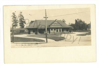Rppc P&le Pittsburgh Lake Erie Railroad Station Beaver Pa Real Photo Postcard
