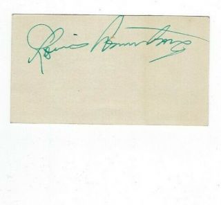 Louis Armstrong Signature On Back Of Restaurant Card In Tijuana Mexico