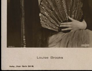 1920s Silent Film Flapper Louise Brooks German Real Photo RPPC Postcard Fine 2