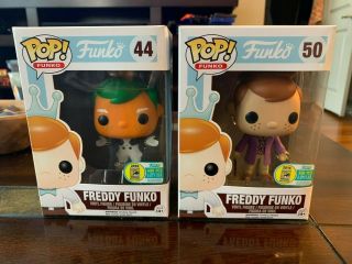 Funko Pop Funko Fundays 2016 Oompa Loompa And Willy Wonka Freddy Le 400/500