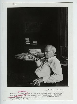 Arnold Newman Vintage William L.  Shirer,  Author Portrait 1966 Press Photo