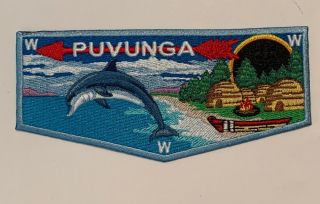 Order Of The Arrow Puvunga Lodge 32 S1 Rare First Flap