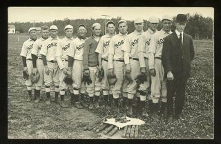 C.  1920 Rppc Baseball Team Prob.  In Roseau,  Minnesota,  Players Named On The Back
