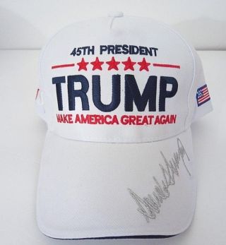 Maga President Donald Trump Make America Great Again Hat White Cap