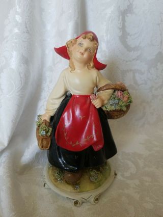 Rare Vintage A.  Borsato Signed Figurine Made In Italy Dutch Girl