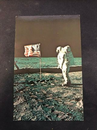Apollo 11 Moon Landing Aldrin Next To Flag Nov 19,  1969 Hou Postcard