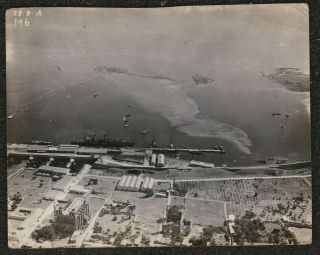 1916 Cyprus Famagusta Aerial View Photograph Taken By Royal Naval Air Service