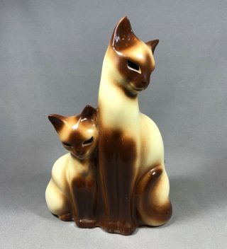Vintage Mid Century Krom Siamese Cat Lamp Nos