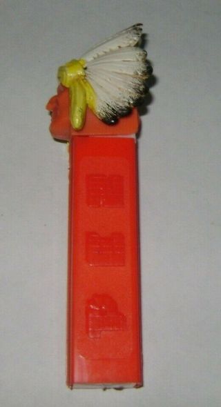 Vintage Pez INDIAN CHIEF candy dispenser NO feet made in AUSTRIA 2 620 061 3