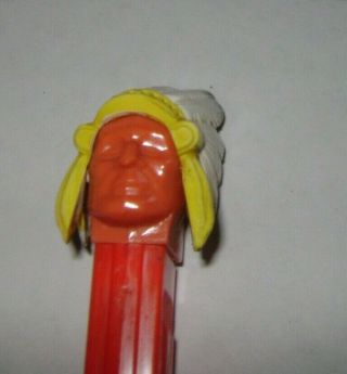 Vintage Pez INDIAN CHIEF candy dispenser NO feet made in AUSTRIA 2 620 061 4