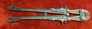 Antique 1892 Cast Iron HKP Porter No 0 Bolt Cutters Industrial Tool Steampunk 2