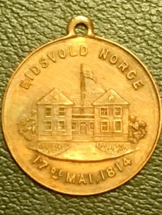 Us 1914 Medal,  May 17,  1814 Eidsvold Norge Norway Constitution