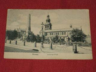 1909 Worms,  Ludwig - Platz Postcard 11229 Posted Vg