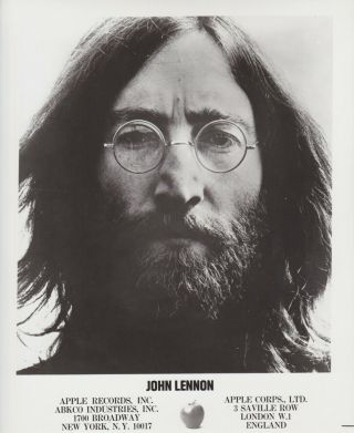 Vintage Press Photograph John Lennon (the Beatles) - Apple Records