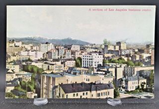 Postcard Los Angeles,  California Section Of Business Center C1912 Unposted