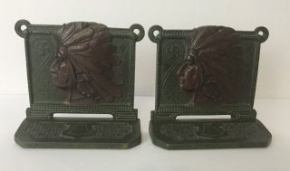 Rare Antique Native American Western Indian Swastika Bookends Cast Iron Judd