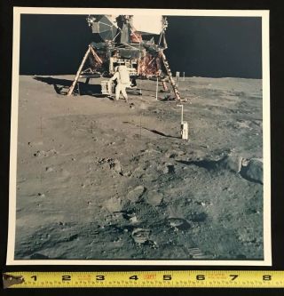 18 Apollo 11 Vintage NASA Glossy Photos A Kodak Paper Complete Set Armstrong 8” 7