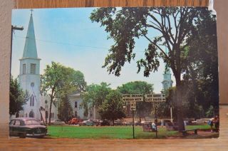 C 1965 The Green - Branford Connecticut Postcard