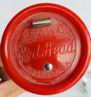 Rare Vintage 1940 USALITE 2 Cell Red Head Flashlight Version 2 8