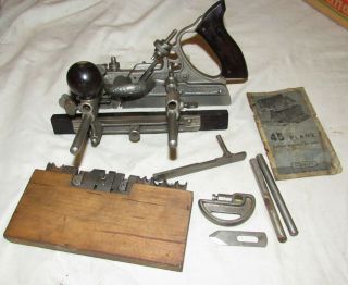 Stanley No 45 Plane With Cutters Old Woodworking Tool Plane