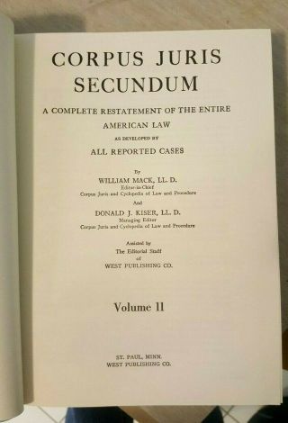 Corpus Juris Secundum - Volumes 11 Thru 20 3