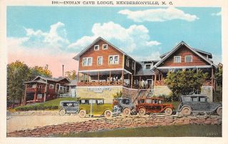 Q23 - 0784,  Indian Cave Lodge,  Hendersonville,  Nc. ,  Postcard.