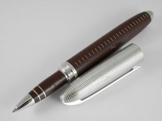 Louis Vuitton Doc Cuir Brown Leather Rollerball Ballpoint Pen