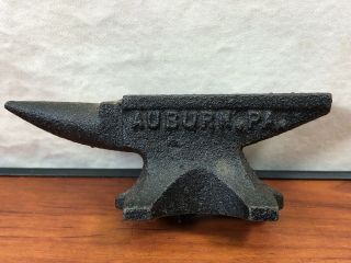 Vintage Blacksmithing Collectible Small Antique Cast Iron Anvil Auburn,  Pa.