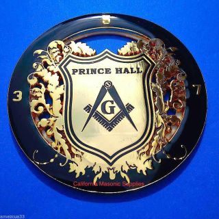 Prince Hall Mason Auto Freemasonry Car Emblem Heavy Duty Alloy Black Golden