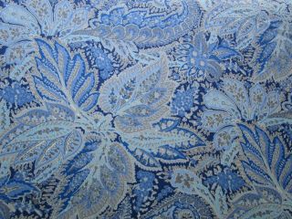 Brunschwig & Fils Chandigarh Kingfisher Blue Cotton Linen Fabric Btyard Italian