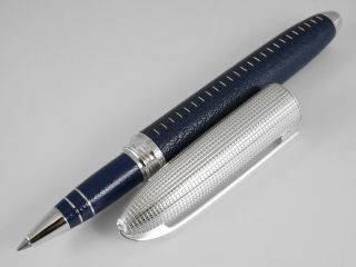 Louis Vuitton Doc Cuir Blue Leather Rollerball Ballpoint Pen