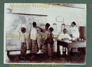 Old Albumen Photograph Malay School Singapore Malaysia G.  R.  Lambert & Co.  C.  1880
