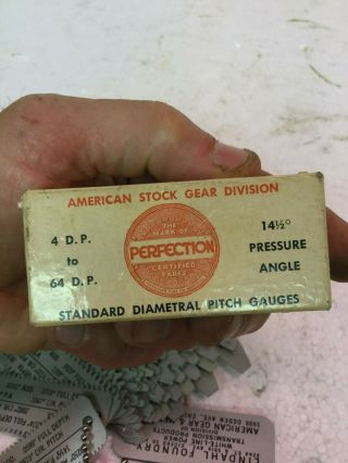 Vintage American Gear Mfg Co Diametral Pitch Gear Tooth Gauge Lindahl Foundry 7