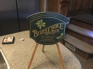 Byers Choice Carolers Sign And Stand